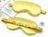 Yellow Double sided silk blackout sleep mask for deep sleep GlowNest Co