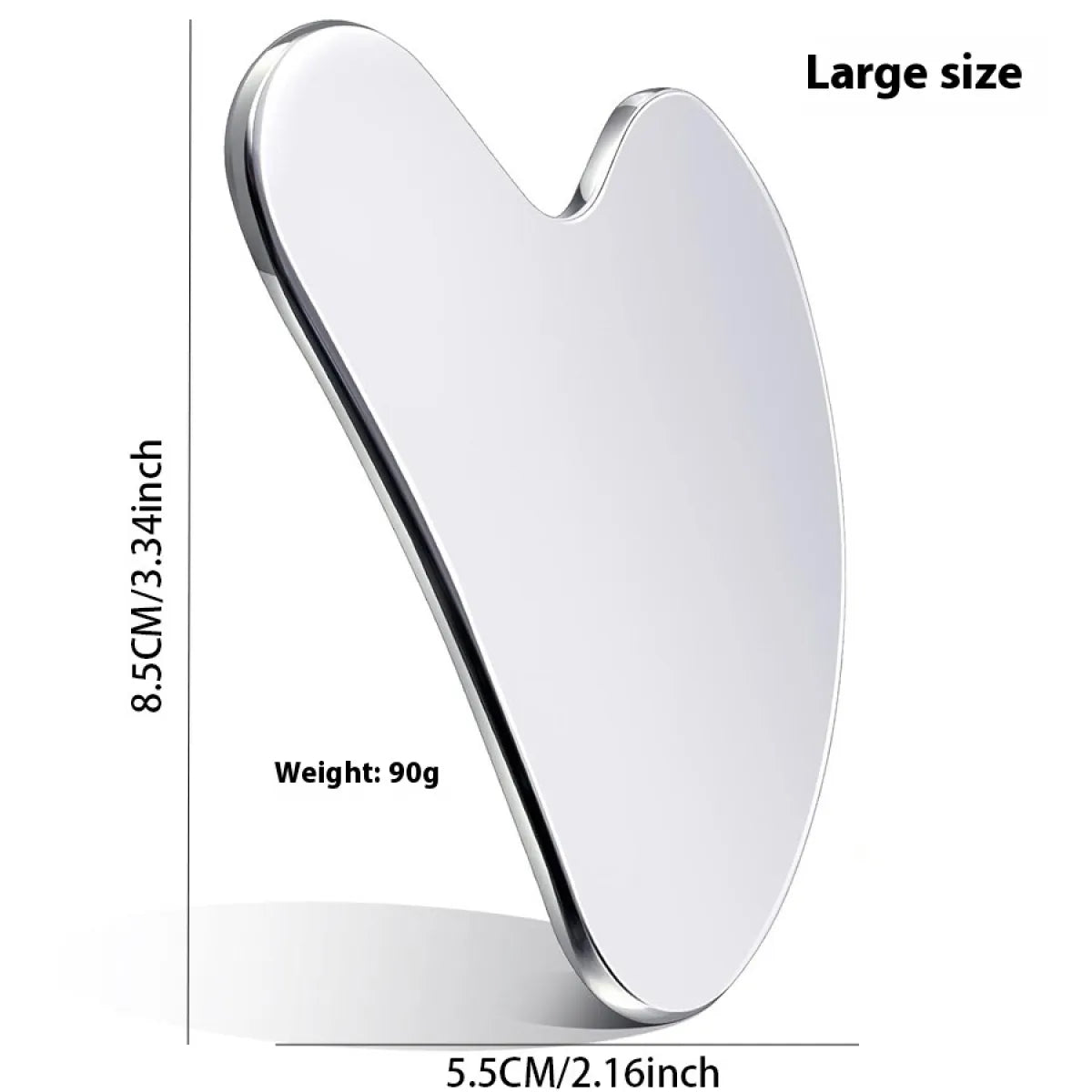Heart shaped stainless steel gua sha facial sculpting tool GlowNest Co