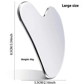 Heart shaped stainless steel gua sha facial sculpting tool GlowNest Co