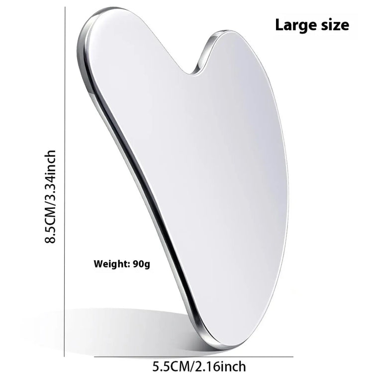 Heart shaped stainless steel gua sha facial sculpting tool GlowNest Co